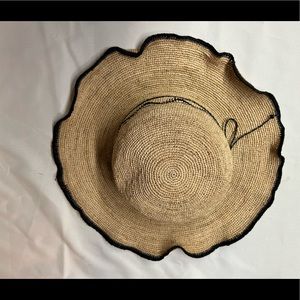 Raffia wide brim hat